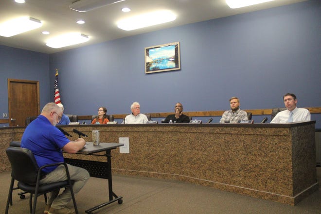 Public Works Director Jamey Matthews presented his proposed budget to Town Council March 28.