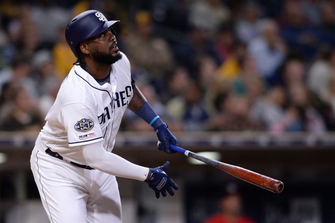 July 30: Padres trade OF Franmil Reyes, LHP Logan Allen to Indians, getting Reds prospect Taylor Trammell in three-team deal.