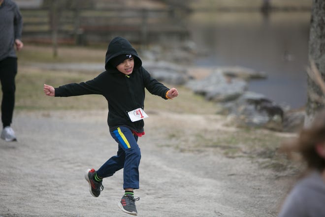 Scenes from the Kids Fun Run, which preceded the Valentine 5K at Lake Tomahawk in Black Mountain on February 8th, 2020.  
-Colby Rabon (colbyrabon@gmail.com)